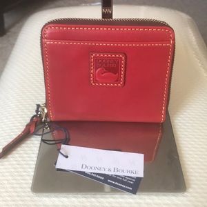 NWT Dooney & Bourke Red Florentine Leather Wallet